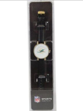 Miami Dolphins Watch Lunar Style Black Band Sparo Sports NFL Official
